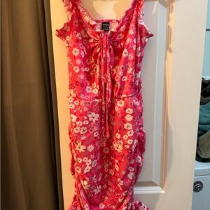 SHEIN Pink Floral Mini Dress